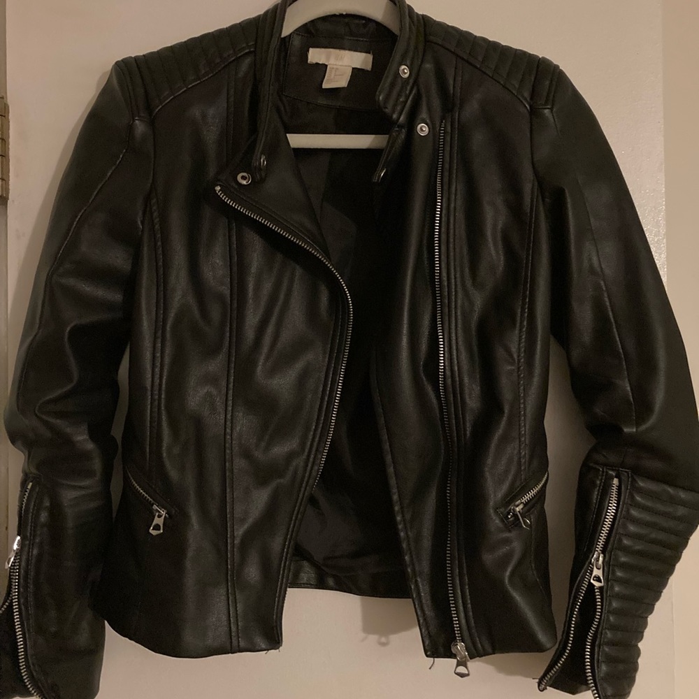 H&M Faux leather moto jacket